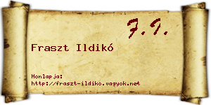 Fraszt Ildikó névjegykártya