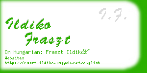 ildiko fraszt business card